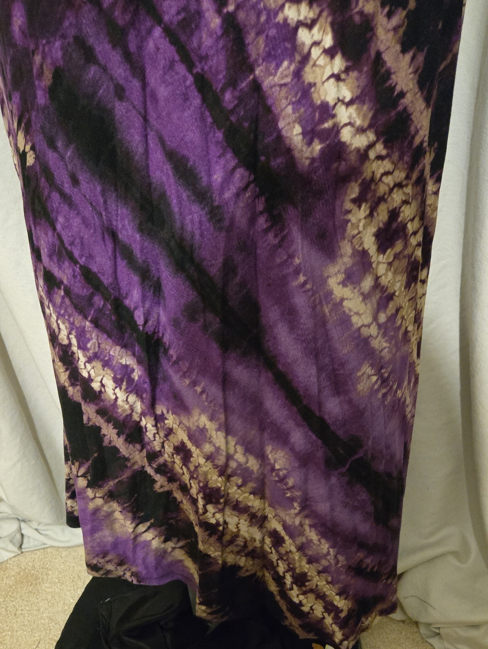 INC Purple Tie-Dye V-Neck Maxi Dress, New - Picture 5 of 7